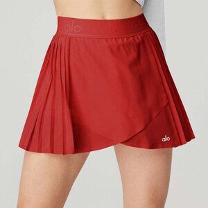 Alo Yoga Aces Tennis Skirt in Red